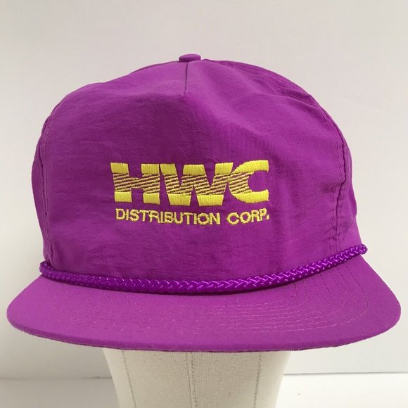 HWC Distribution Corp Vintage Neon Purple Cord Adjustable Hat - Picture 1 of 8